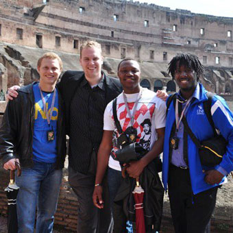 The Perfect Fifths: Nathan Edwards, Bryan Hayes, Lamar Boyde, Joshua Jackson, Brandon Thornhill (not pictured)